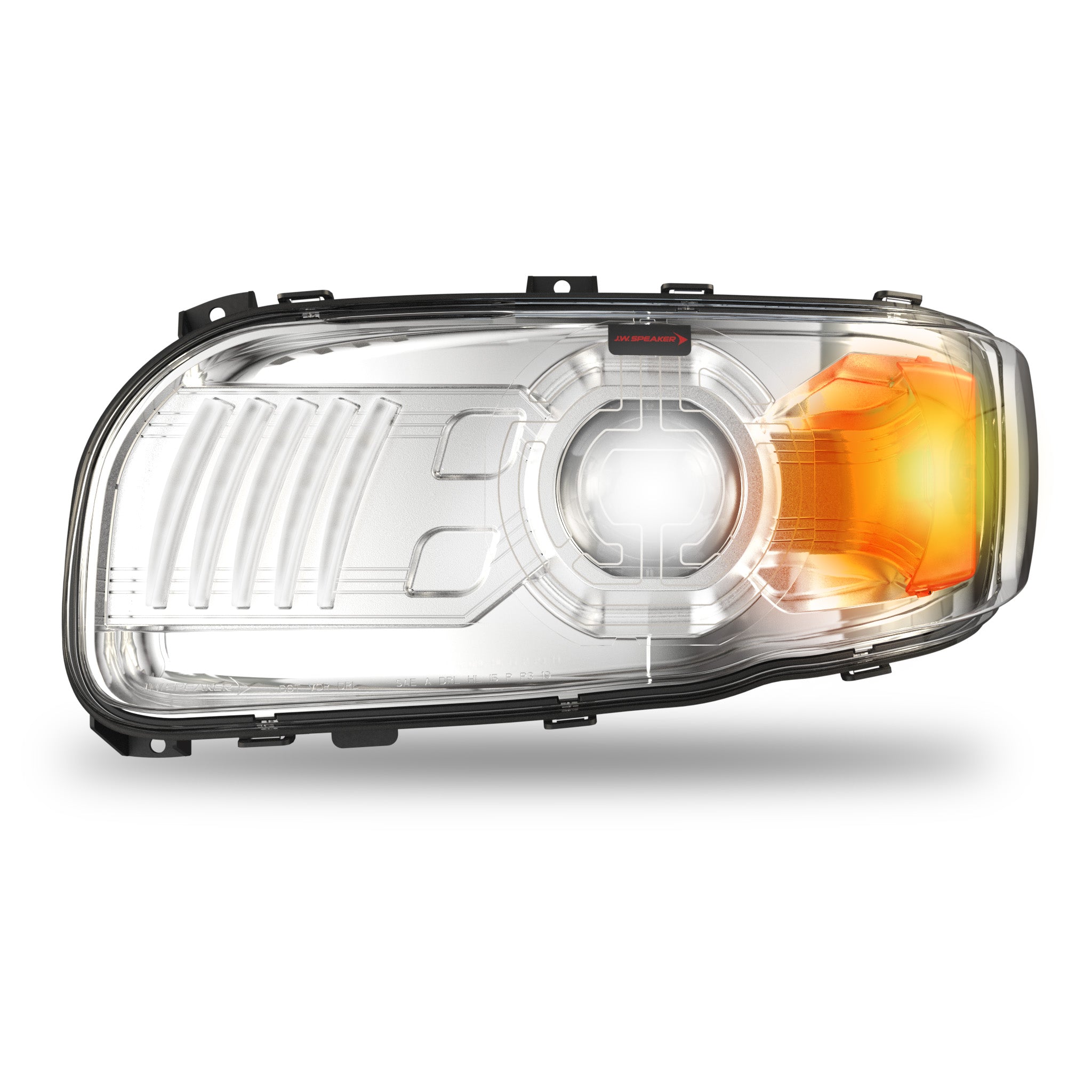 Chrome Heated Model 9600 Pod Lights for Peterbilt Trucks!