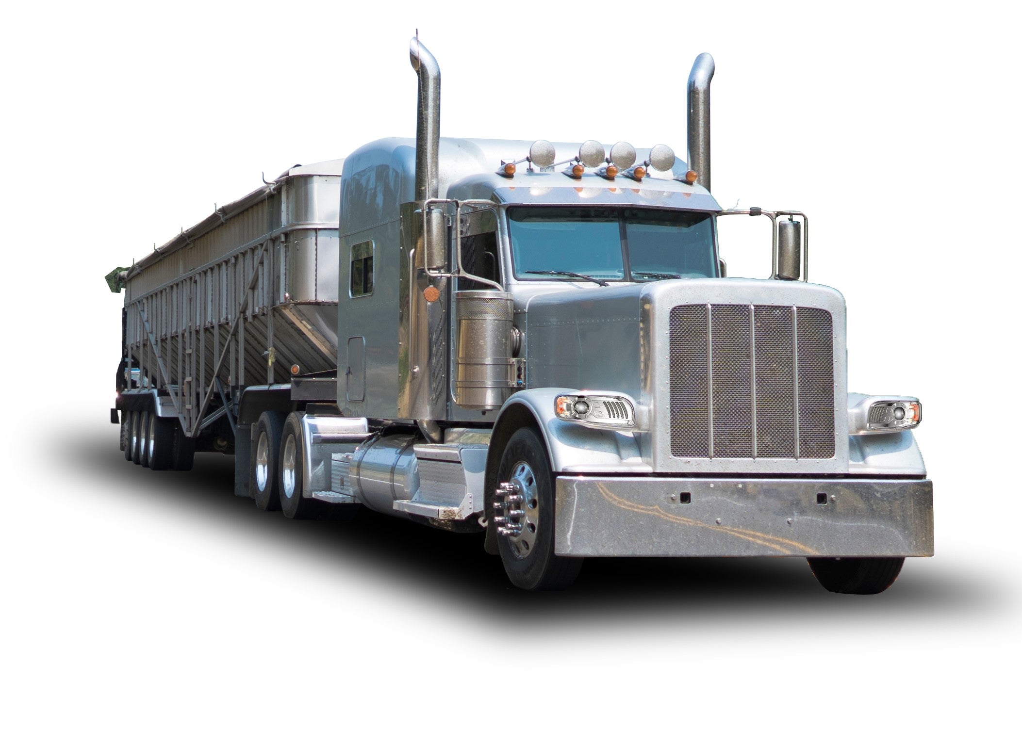 Chrome Heated Model 9600 Pod Lights for Peterbilt Trucks!