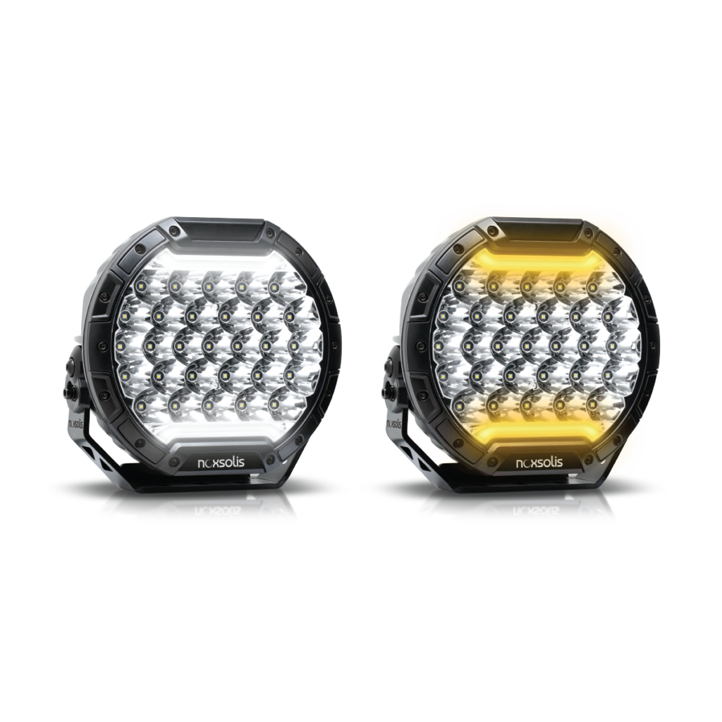 NX930 – 8.5″ LED Driving Light with Dual-Colour Front Position Lights | 16,500 Lumens! (33,000 Lumens/pair)