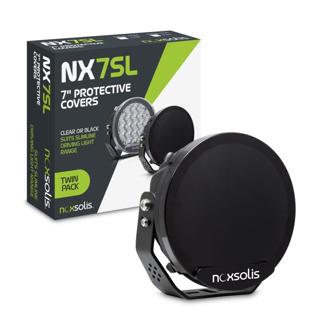 NX101 – 7″ Black Protective Covers for NX720 Slimline LED Driving Lights (Twin Pack)