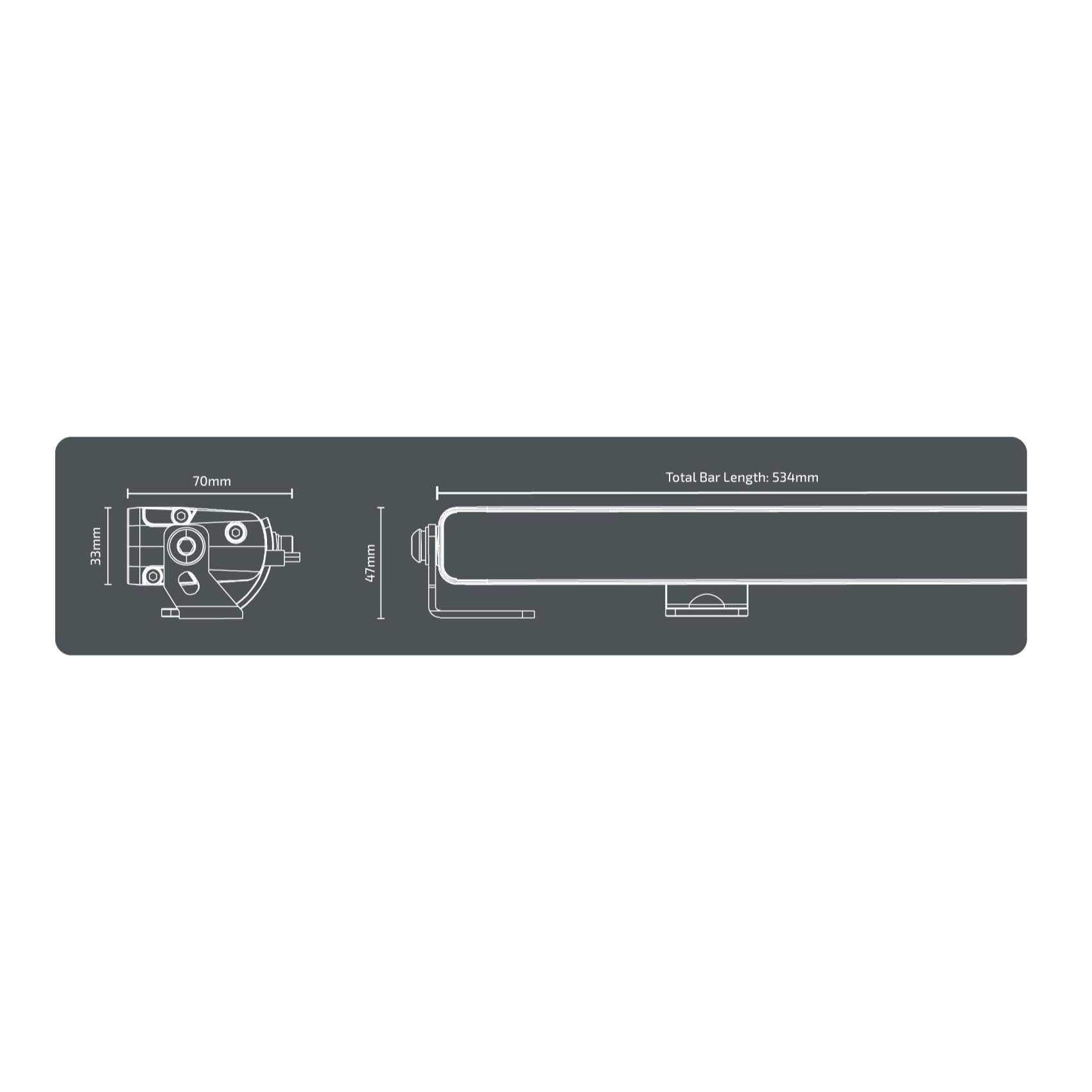 NX802 – 21″ Slimline LED Light Bar | 9600 Lumens | Combo Beam