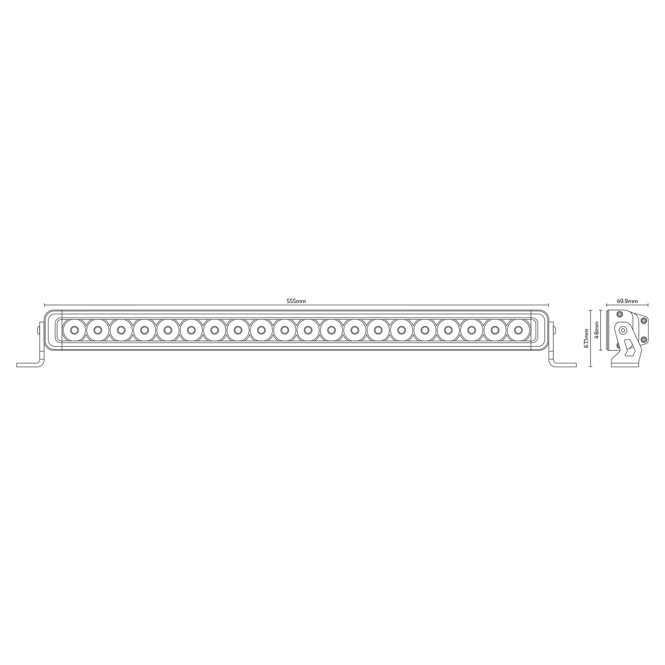 NX821 – 22″ LED Light Bar | 5188 Raw Lumens | Combo Beam