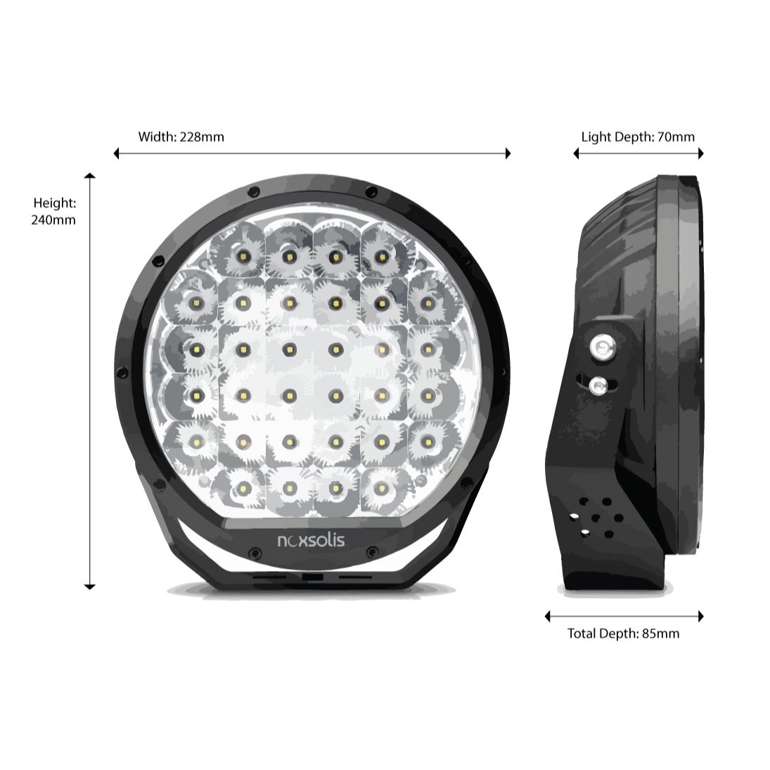 NX920 – 9″ Slimline LED Driving Lights | 19,200 Raw Lumens | Combo Beam (Black Twin Pack)
