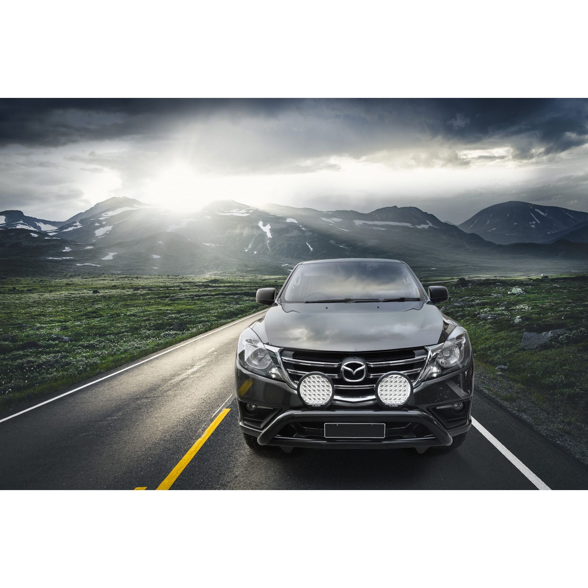 NX920 – 9″ Slimline LED Driving Lights | 19,200 Raw Lumens | Combo Beam (Black Twin Pack)